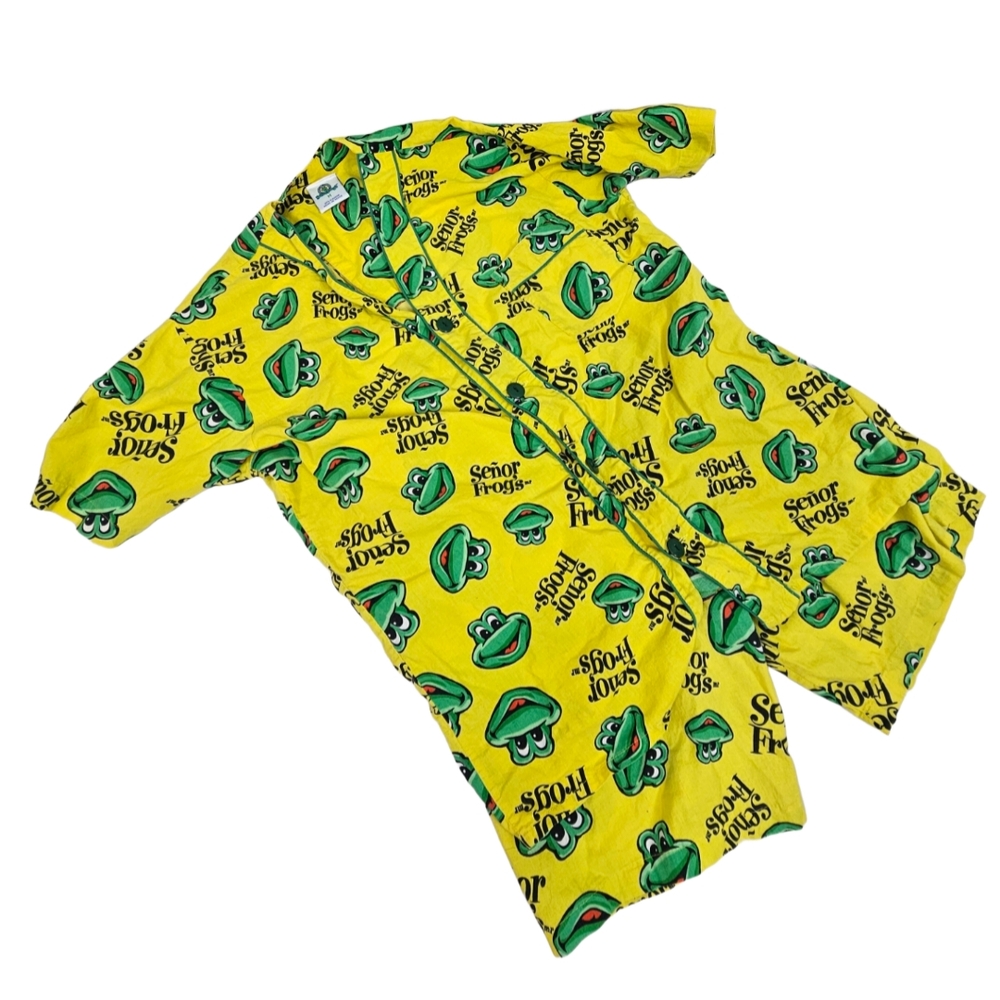 Vintage Señor Frogs 2 Piece Pajama Set Men's M Cozumel Mexico Very Rare EXC COND